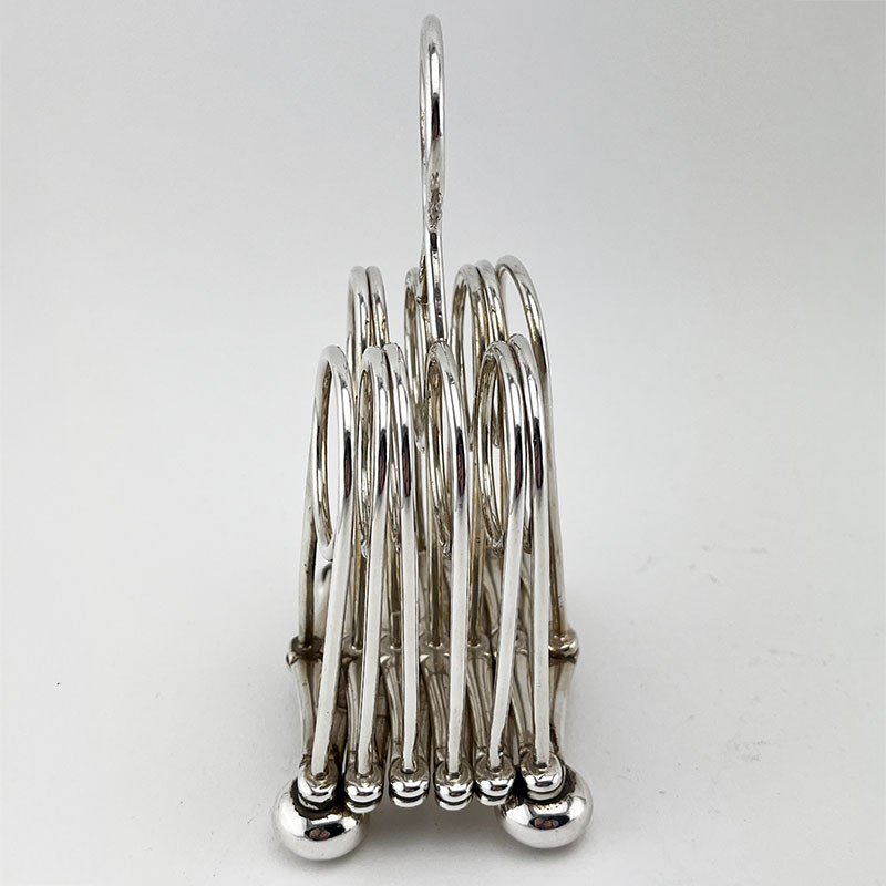 Toast Rack Expandable Late Victorian Silver Plated Expanding Toast Rack (c.1895)