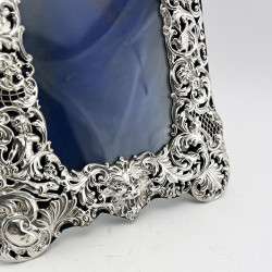 Decorative Victorian Sterling Silver Photo Frame