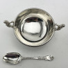 Fine Quality Antique Boxed Sterling Silver Christening Set