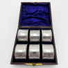 Original Boxed Set of Six Victorian Silver Plated Napkin Rings