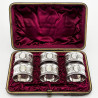 Pretty Boxed Set of Six Victorian Silver Plated Napkin Rings