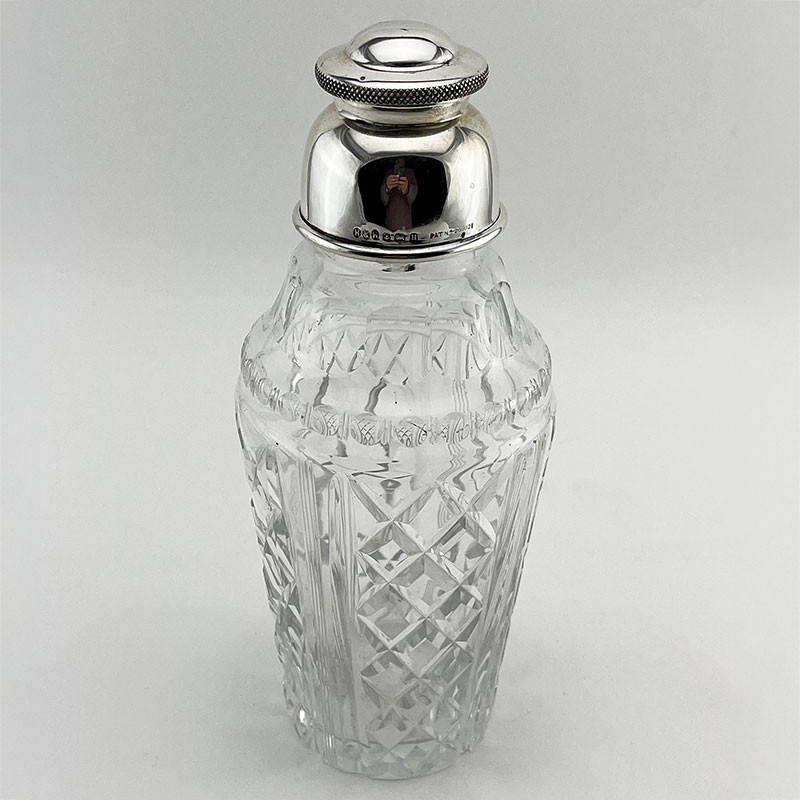 Hukin & Heath Sterling Silver Topped Cocktail Shaker