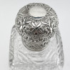 Large Victorian Sterling Silver Topped Perfume Bottle