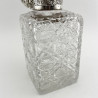 Large Victorian Sterling Silver Topped Perfume Bottle