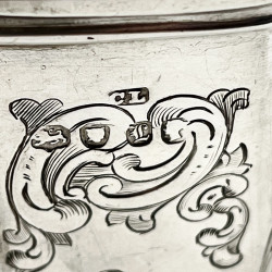 Early Victorian Octagonal Sterling Silver Christening Mug