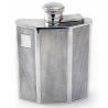 Good Quality Silver Flask with Bayonet Fitting Hinged Lid