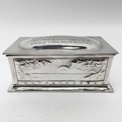 Arts and Crafts Style Edwardian Sterling Silver Box