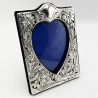 Edwardian Sterling Silver Photo Frame with Heart Shaped Window (1902)