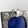 Edwardian Sterling Silver Photo Frame with Heart Shaped Window