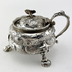 Large Victorian Sterling Silver Mustard Pot (1840)