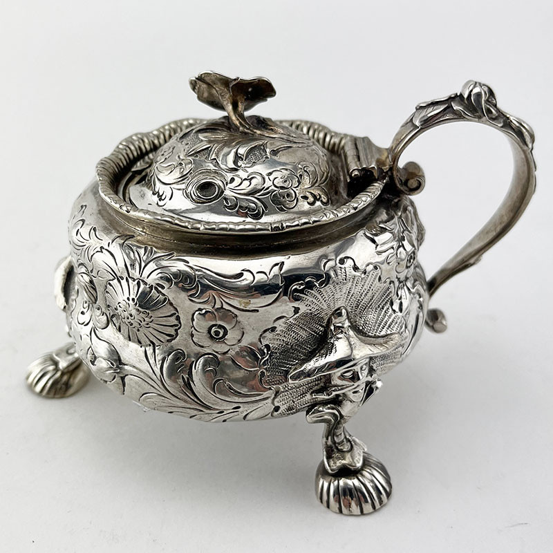 Large Victorian Sterling Silver Mustard Pot (1840)