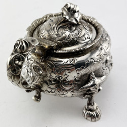 Large Victorian Sterling Silver Mustard Pot