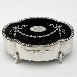 Mappin & Webb Tortoiseshell and Sterling Silver Jewellery or Trinket Box (1912)