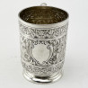 Large William Hutton Sterling Silver Christening Mug