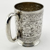 Large William Hutton Sterling Silver Christening Mug