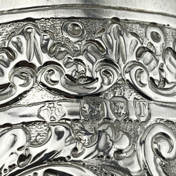 Large William Hutton Sterling Silver Christening Mug