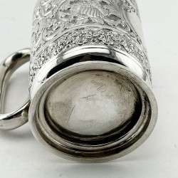 Large William Hutton Sterling Silver Christening Mug