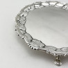 George II Sterling Silver Circular Salver with Shell and Scroll Border