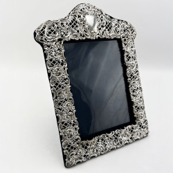 Large Rectangular Victorian Sterling Silver Photo Frame (1886)