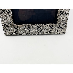 Large Rectangular Victorian Sterling Silver Photo Frame