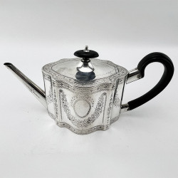 Georgian Sterling Silver Teapot with Ebony Handle (1783)