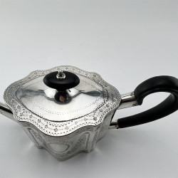 Georgian Sterling Silver Teapot with Ebony Handle