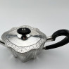 Georgian Sterling Silver Teapot with Ebony Handle