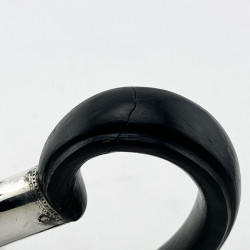 Georgian Sterling Silver Teapot with Ebony Handle