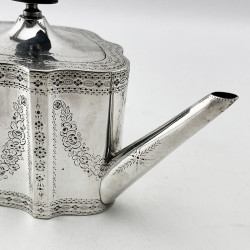 Georgian Sterling Silver Teapot with Ebony Handle