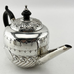 Victorian Sterling Silver Bachelor Style Three Piece Tea Set