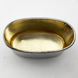 Handsome Victorian Sterling Silver and Cut Glass Hip Flask