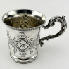 Quality Victorian Sterling Silver Christening Mug (1858)