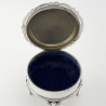 Unusual Edwardian Sterling Silver Jewellery or Trinket Box