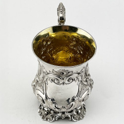 Victorian Sterling Silver Christening Mug with Gilt Interior