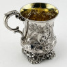 Victorian Sterling Silver Christening Mug with Gilt Interior