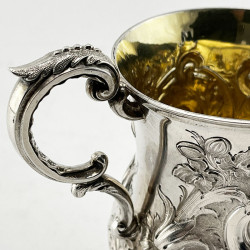 Victorian Sterling Silver Christening Mug with Gilt Interior