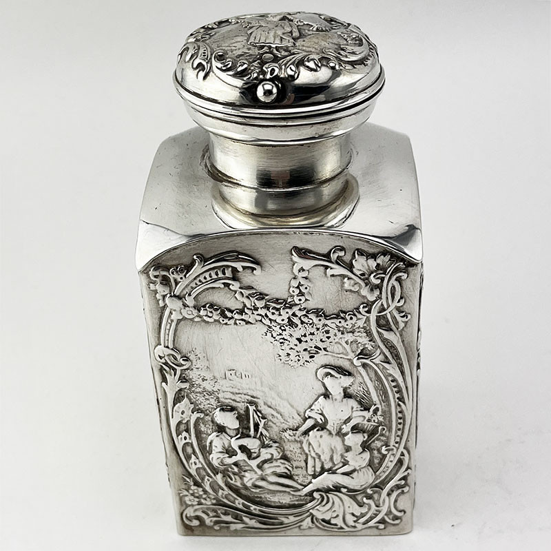 Unusual William Comyns Sterling Silver Perfume Bottle (1901)