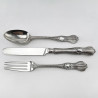 Three Piece Victorian Sterling Silver Christening Set