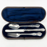 Three Piece Victorian Sterling Silver Christening Set (1890)