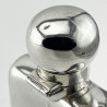 Plain Edwardian Rectangular Sterling Silver Hip Flask