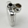 Plain Edwardian Rectangular Sterling Silver Hip Flask