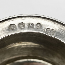 Georgian Sterling Silver Drum Shaped Mustard Pot