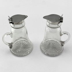 Pair of Hukin & Heath Sterling Silver Topped Whiskey Noggins (1927)