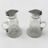 Pair of Hukin & Heath Sterling Silver Topped Whiskey Noggins (1927)