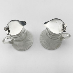 Pair of Hukin & Heath Sterling Silver Topped Whiskey Noggins
