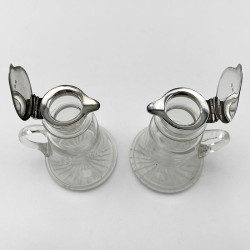 Pair of Hukin & Heath Sterling Silver Topped Whiskey Noggins