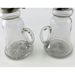 Pair of Hukin & Heath Sterling Silver Topped Whiskey Noggins