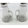 Pair of Hukin & Heath Sterling Silver Topped Whiskey Noggins