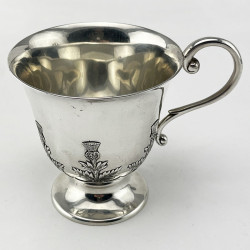 Unusual Style Sterling Silver Christening Mug (1924)