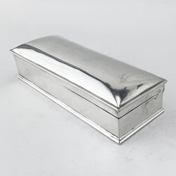 Plain Edwardian Sterling Silver Jewellery or Trinket Box